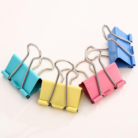 得力(deli)8553ES(混)3#彩色长尾票夹(筒装